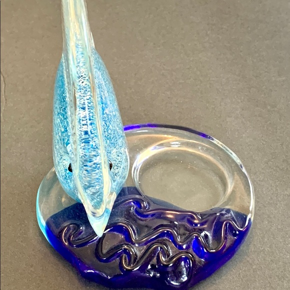 Art Glass Angel Fish Candle holder - Picture 9 of 10